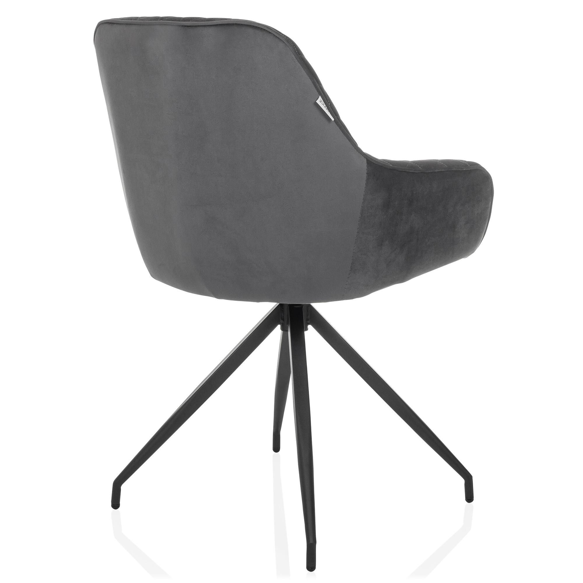 ELVERUM Dining Chair Velvet Grey 8