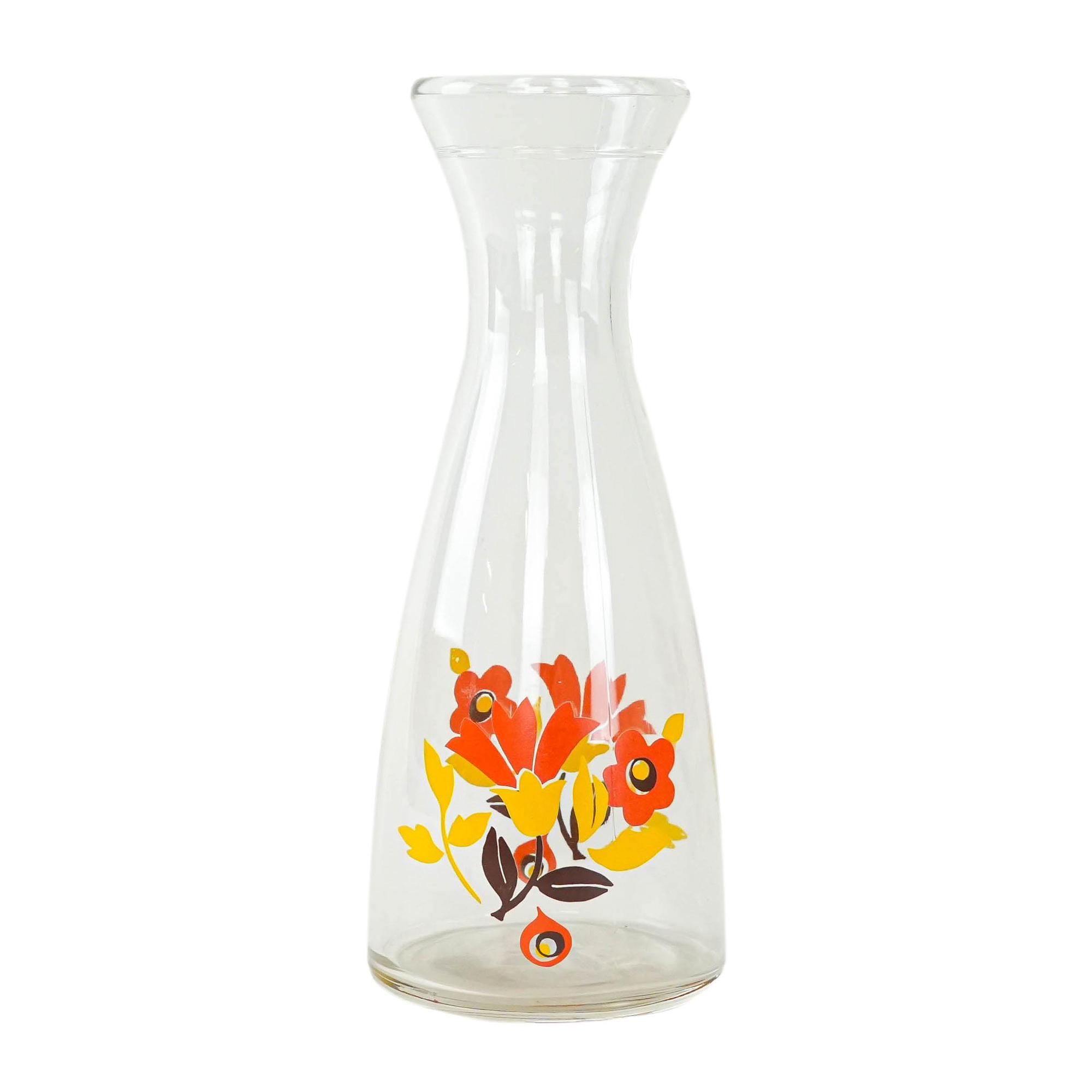 Glass carafe Red 1970s 0