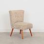 2x Vintage Sessel Buchenholz Textil Beige 1970er Jahre 14