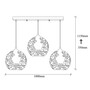Hängeleuchte mit 3 Elementen Schwarz Metall 4