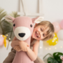 Deer Maxi Plush Toy Cotton Wood Pink 2