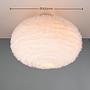 Furry ceiling lamp iron polyester white 2-flame 2