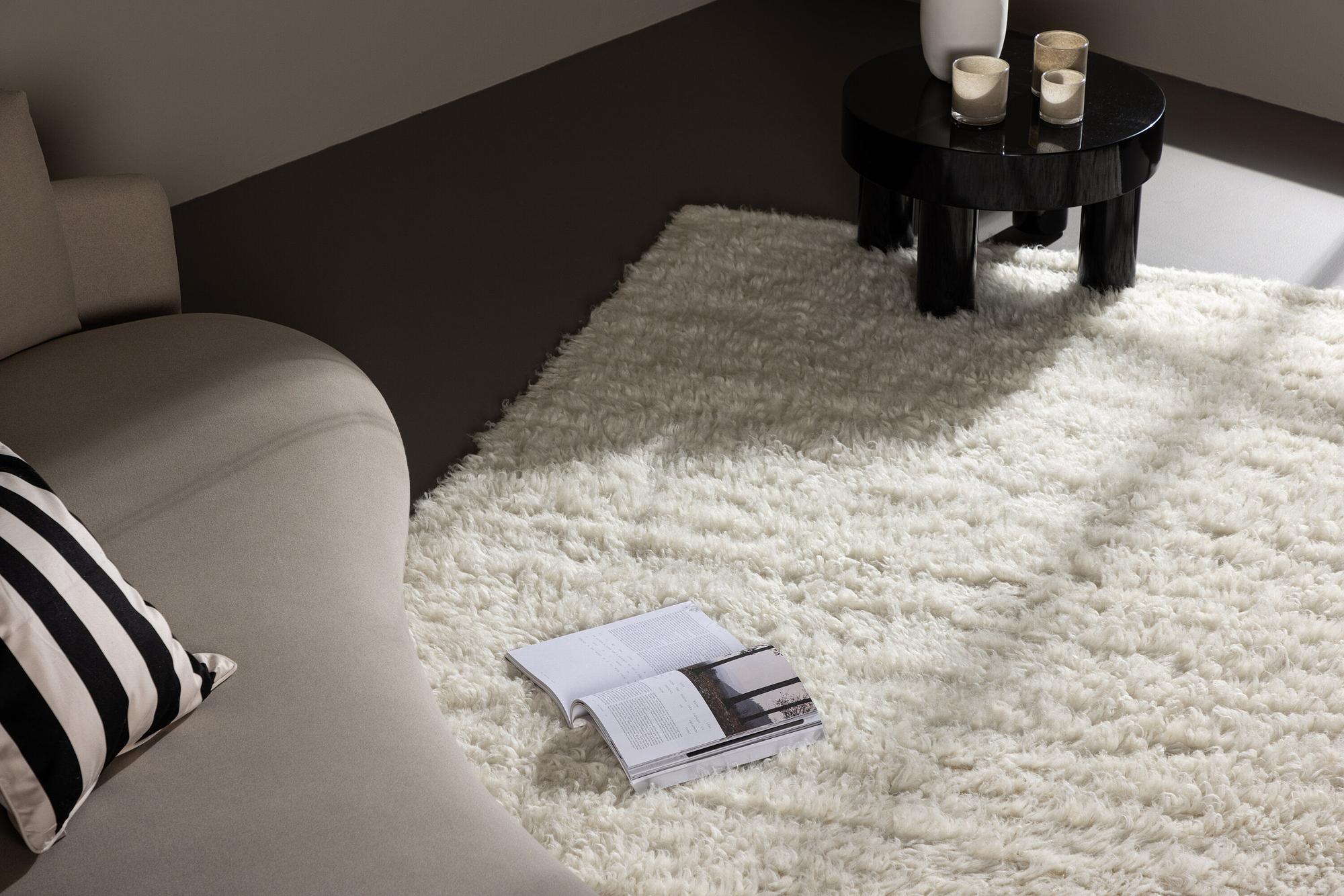 Leiko Teppich Wolle 160x230cm Weiß 4