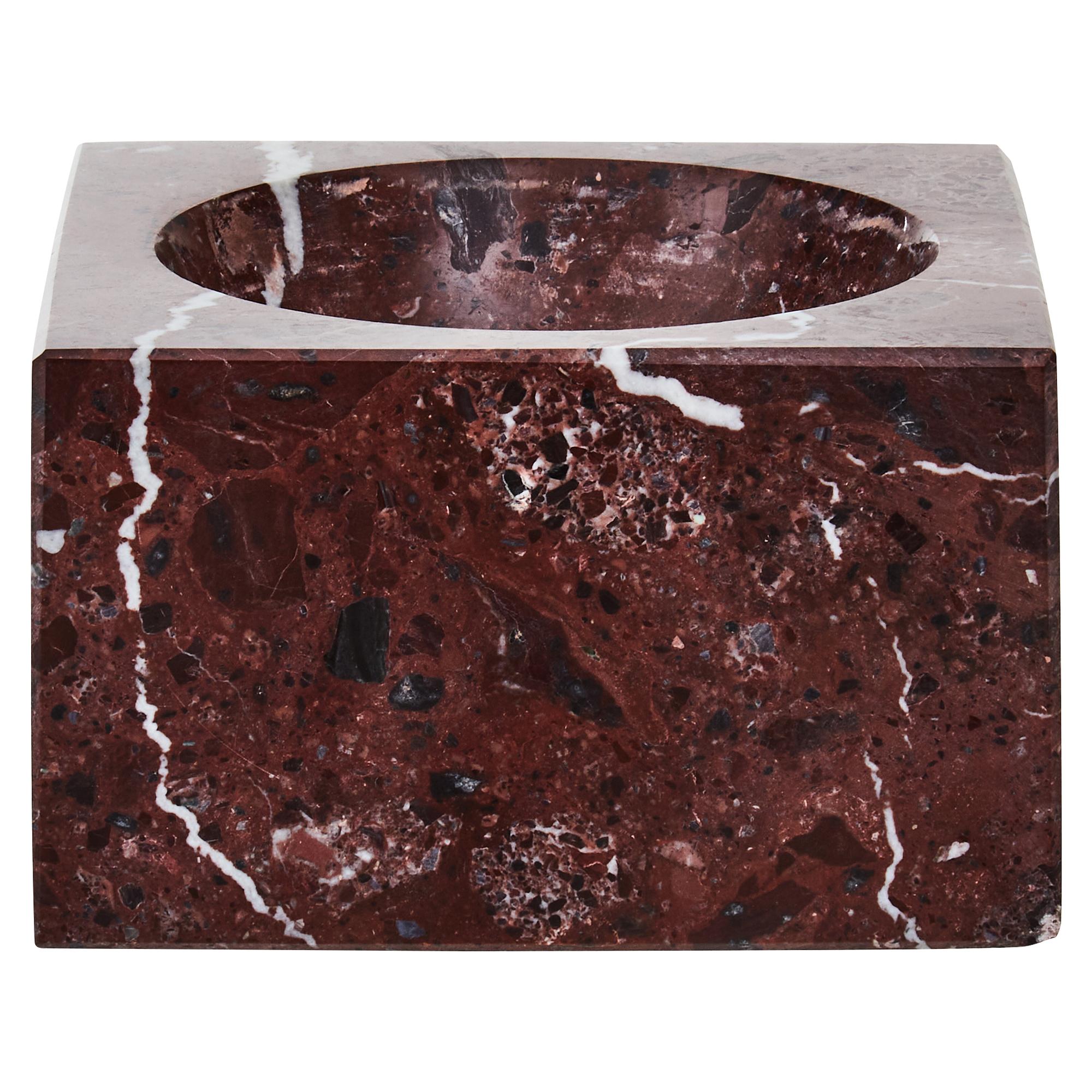 Salmo Square Red Marble Bowl
 6