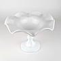 Vintage foot bath with wavy edge Opal glass White 2