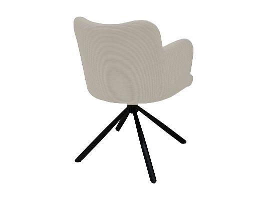 2x Bella Esszimmerstuhl Textil Metall Grau 3