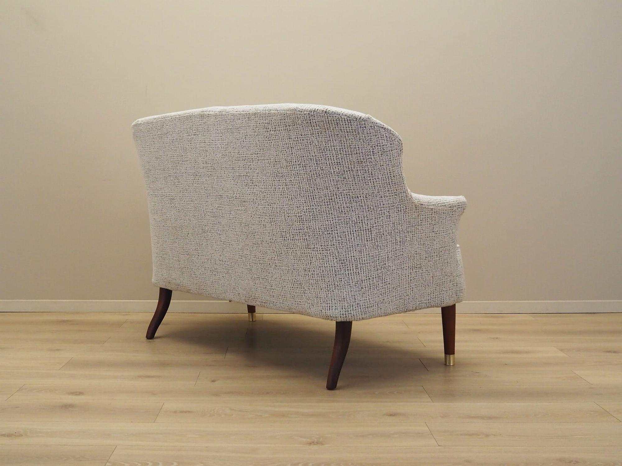 2-seater sofa, blended fabric, white, 1960s 8