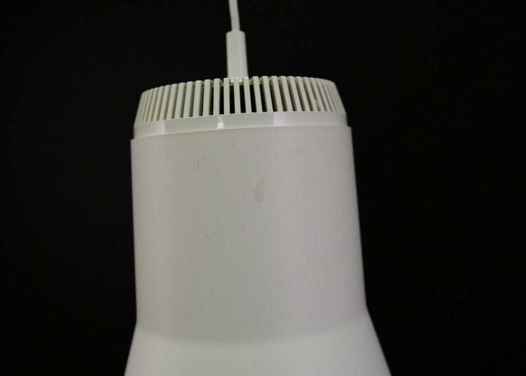 Vintage pendant lamp plastic white 1970s 
 5