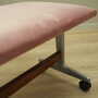 Vintage footstool Textile Wood Pink 1960s 8