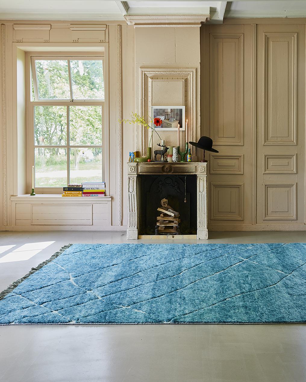 Wool Rug HKLIVING Hand-knotted Turquoise 3