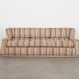 Saporiti Sofa 3-seater Fabric Beige Wood 1960s 1