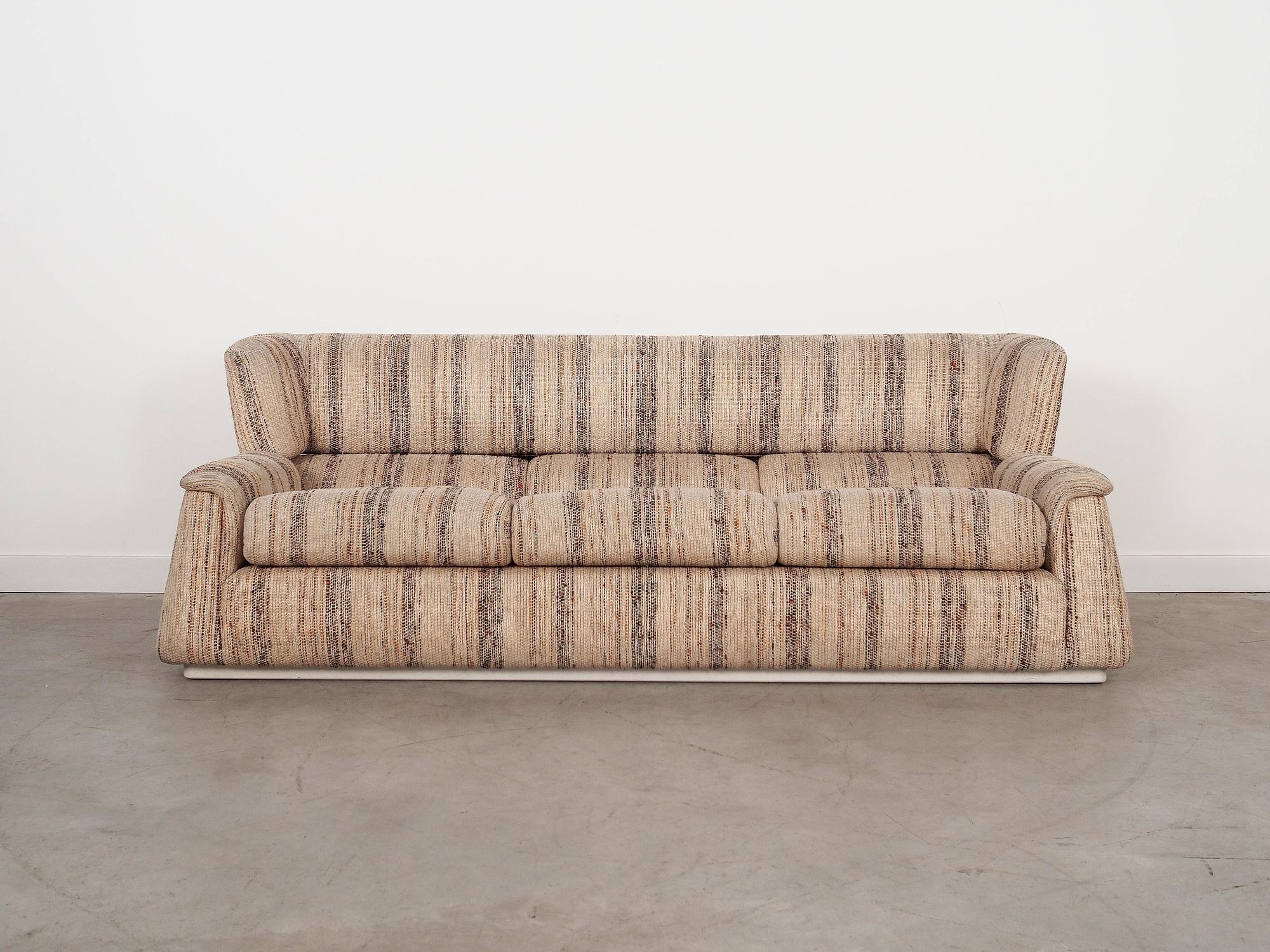 Saporiti Sofa 3-seater Fabric Beige Wood 1960s 1
