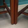 5x Vintage Chair Teak Wood Textile Grey 1970s 9