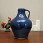 Brocca vintage in ceramica blu anni '70 6
