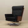 Poltrona da ufficio vintage pelle legno nero anni '70 2