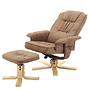 Canillo Relaxsessel mit Hocker Antiklederlook Nougat 3
