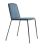 4x Lago Pletra Designer Chair Textile Metal Blue 0