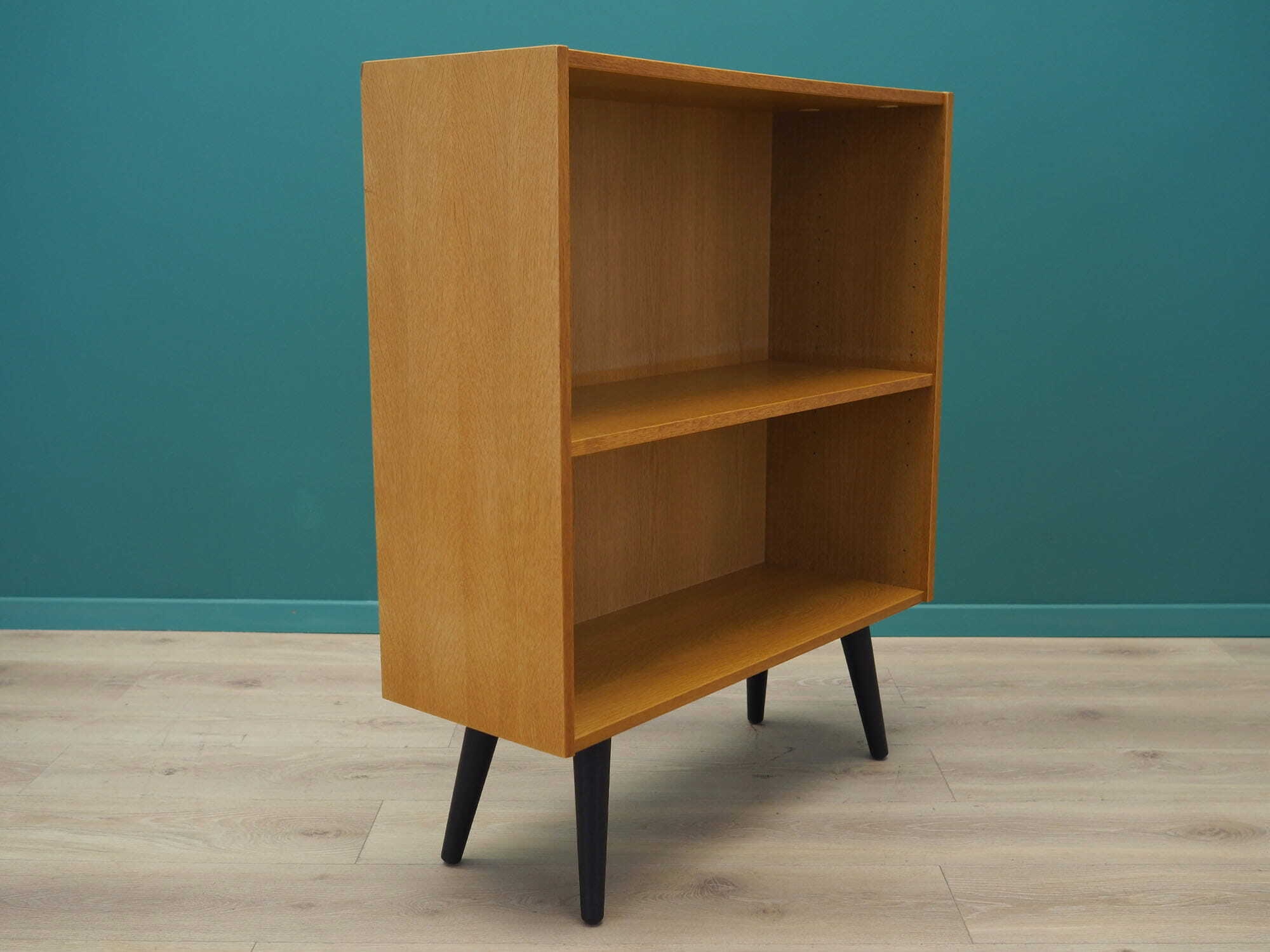 Vintage Bookshelf Ash Wood Brown 1970s 5