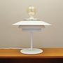 Table lamp metal white 1970s 1