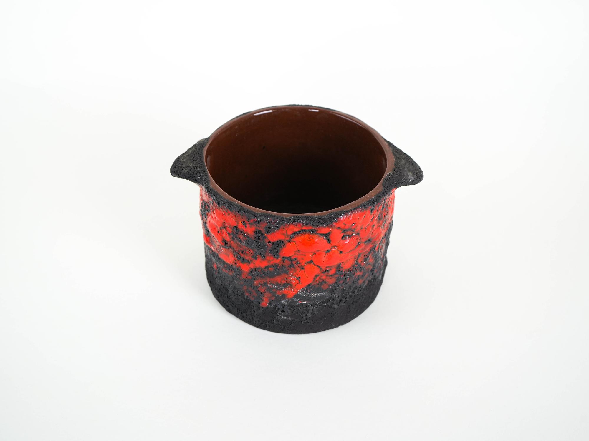 Ceramic vase Fat Lava 1960s 3