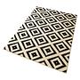Carpet Diamond Polypropylene Black Beige 80 x 150 cm 4