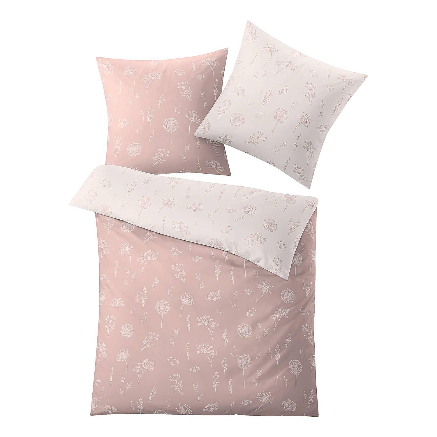 Leone Bettwäsche Mako-Satin Baumwolle Rosé 135x200cm 0