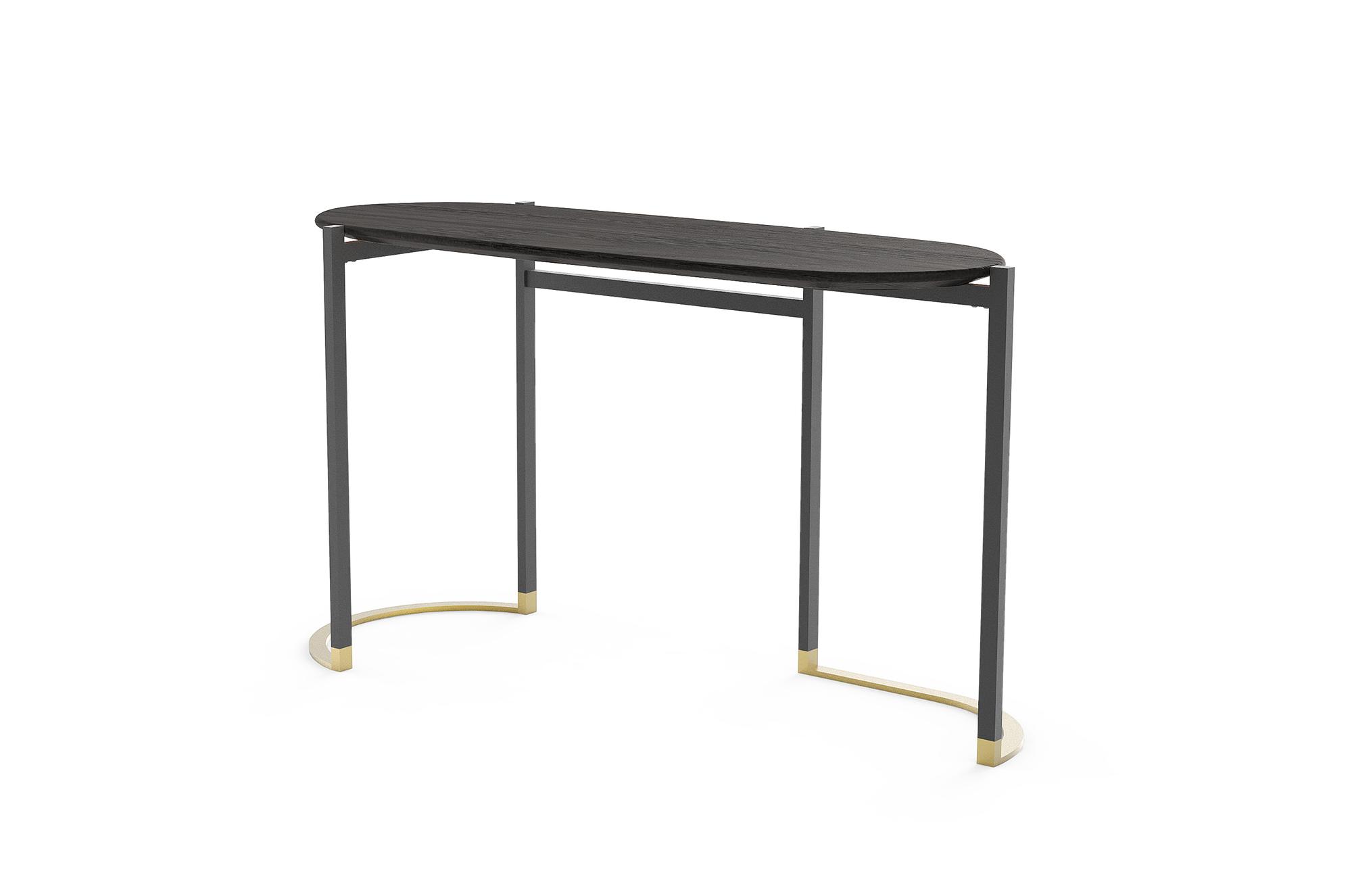 BLINK Console table Steel wood veneer 0
