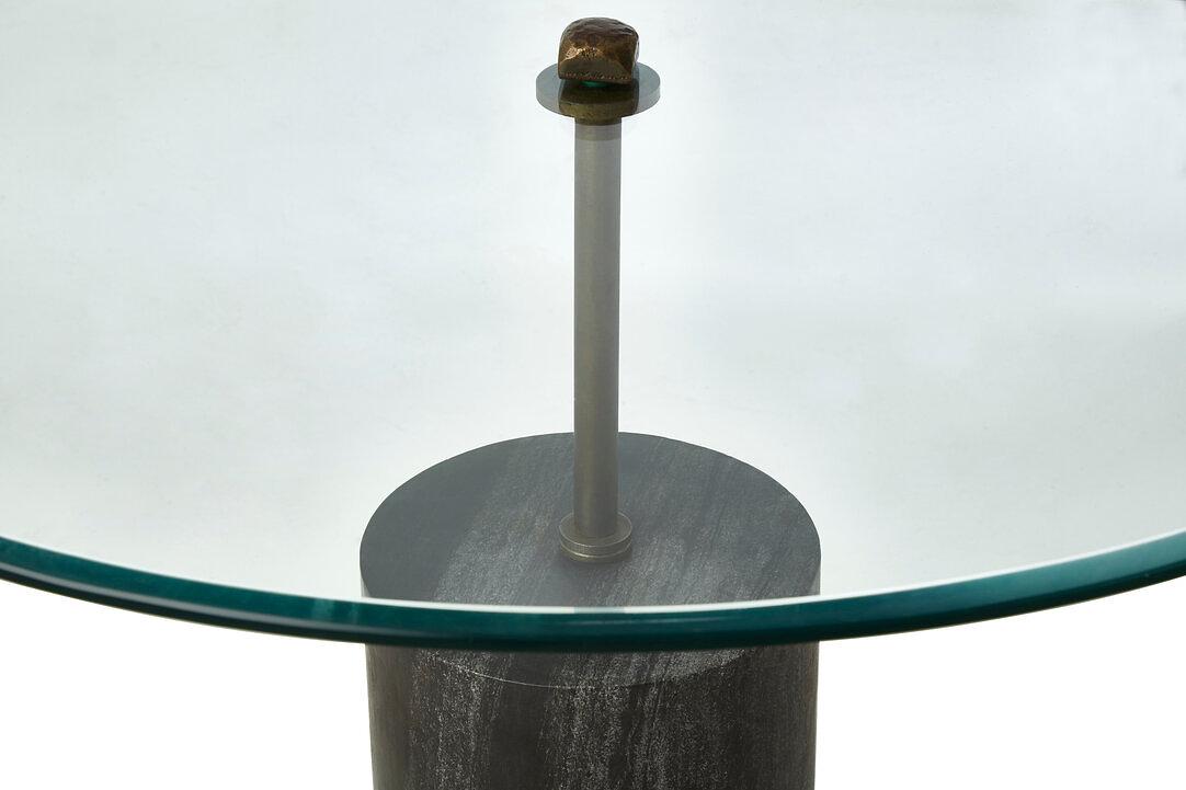 Rany Beistelltisch Marmor Glas Schwarz 4