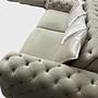 2x Sofa & Sessel Samt Beige 2