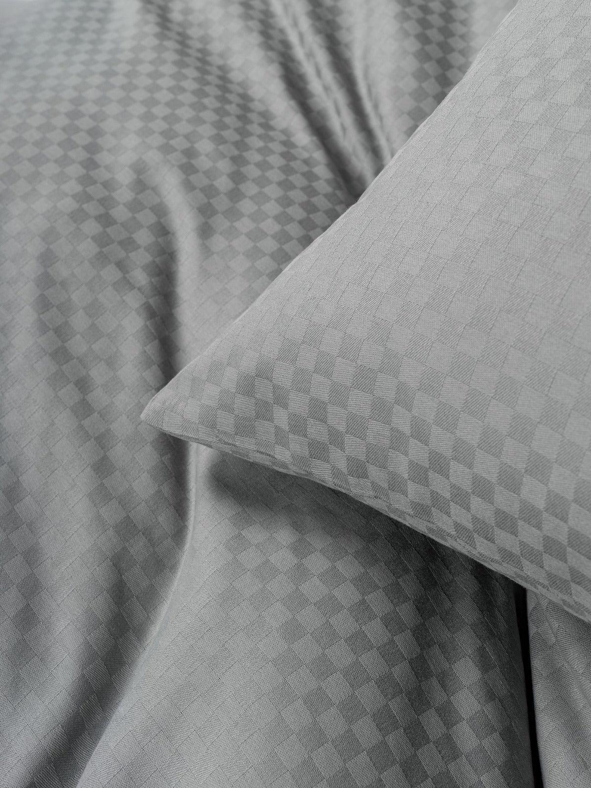 Cotton Plaid Bedding Set Sage Green 140x200cm 2