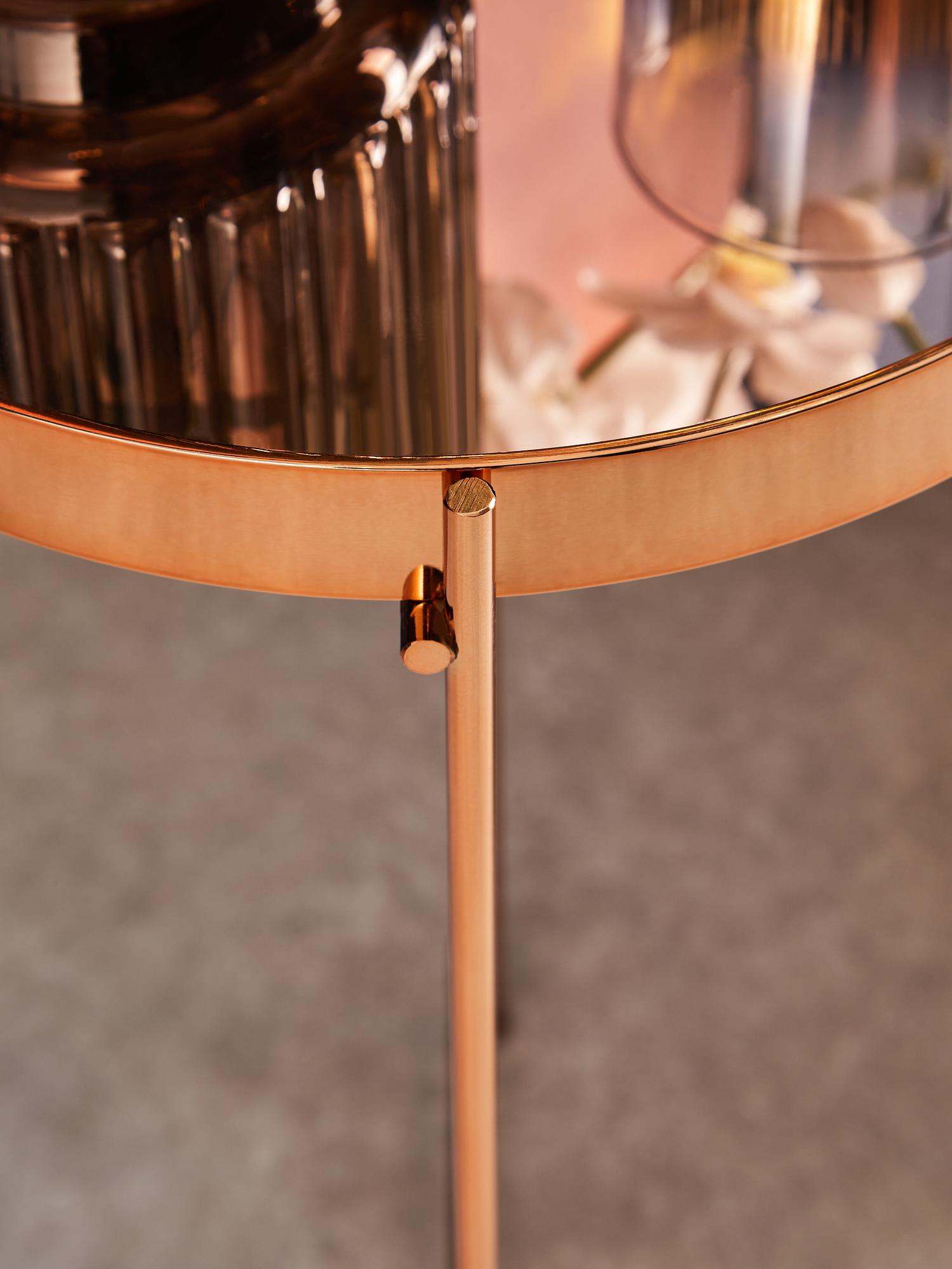 Allure Pink Mirror Hoher Beistelltisch
 1