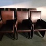 8x Jason 1420 Esszimmerstuhl Leder Metall Braun 4