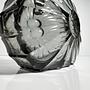 Midcentury Kristall-Dekanter / Karaffe Rauchglas Grau 6
