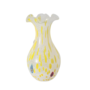 Vase Muranoglas Gelb Gemustert 1