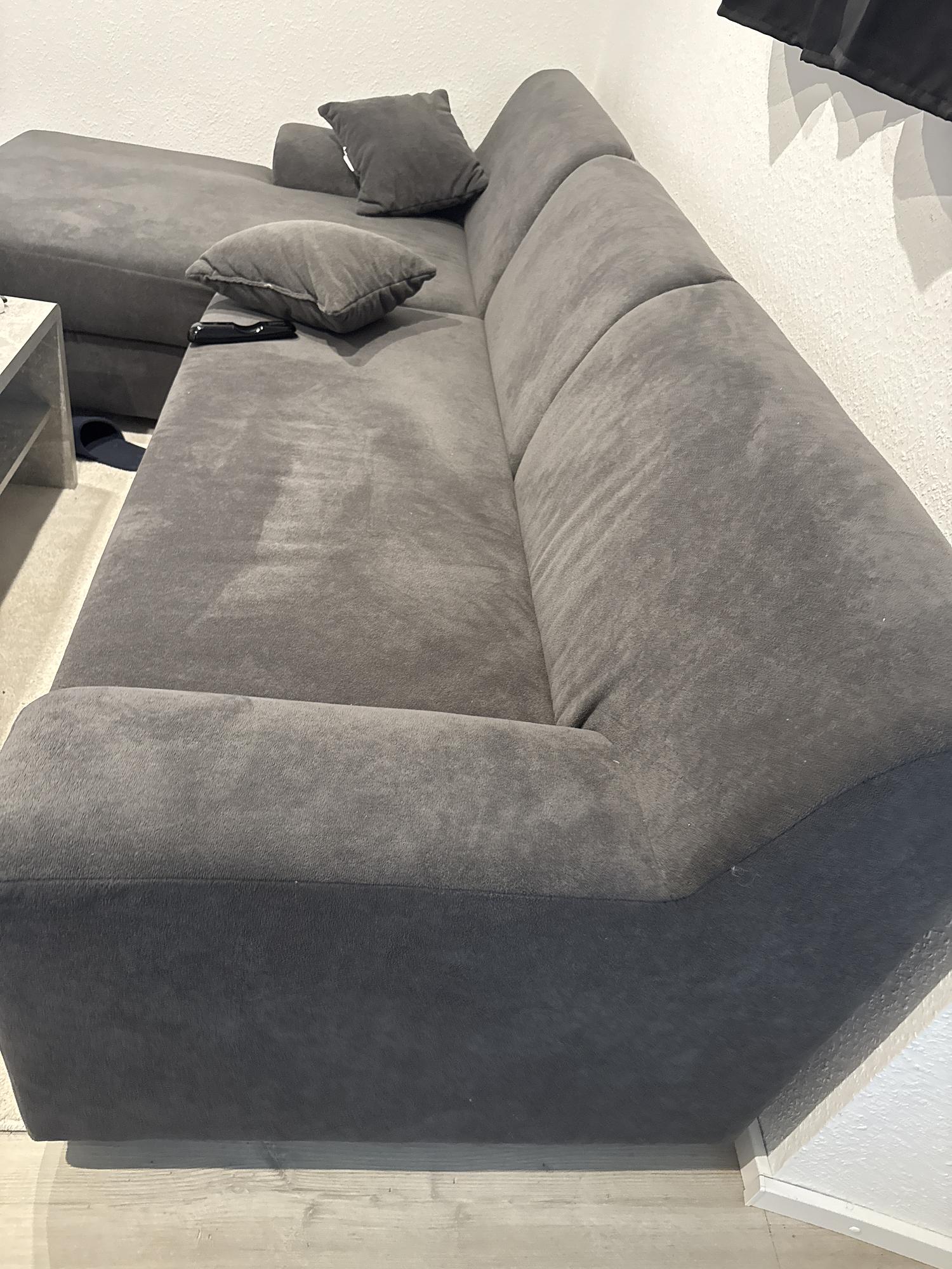 Ecksofa mit Schlaffunktion Grau 2