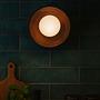 Hand Wall Lamp S Walnut Wood Brown 2