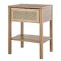 Nachttisch TAYLOR Rattan Eiche Teilmassiv Beige 1