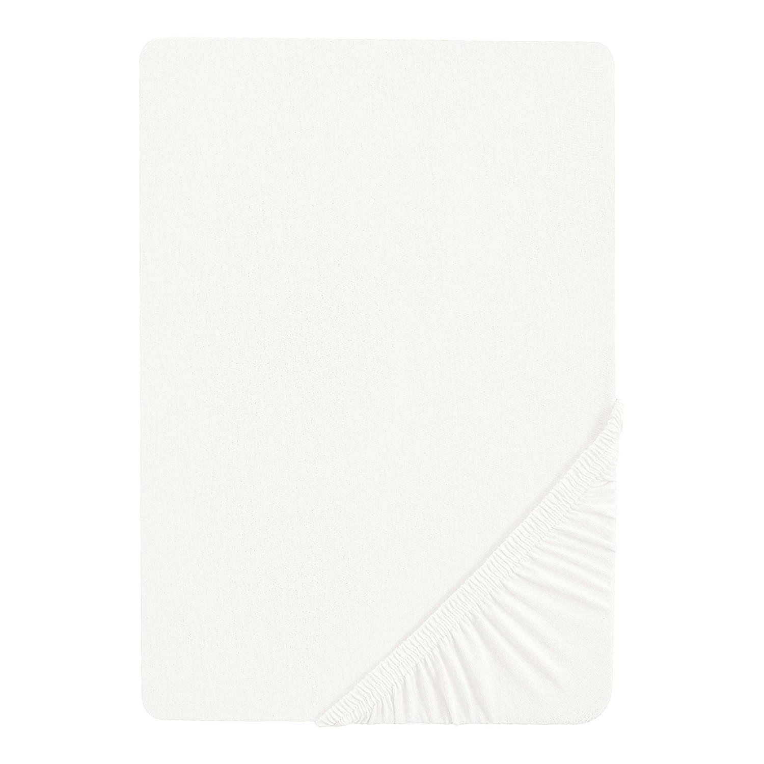 Molton-Spannbettuch Baumwolle PU-Folie Weiß 100x200cm 0