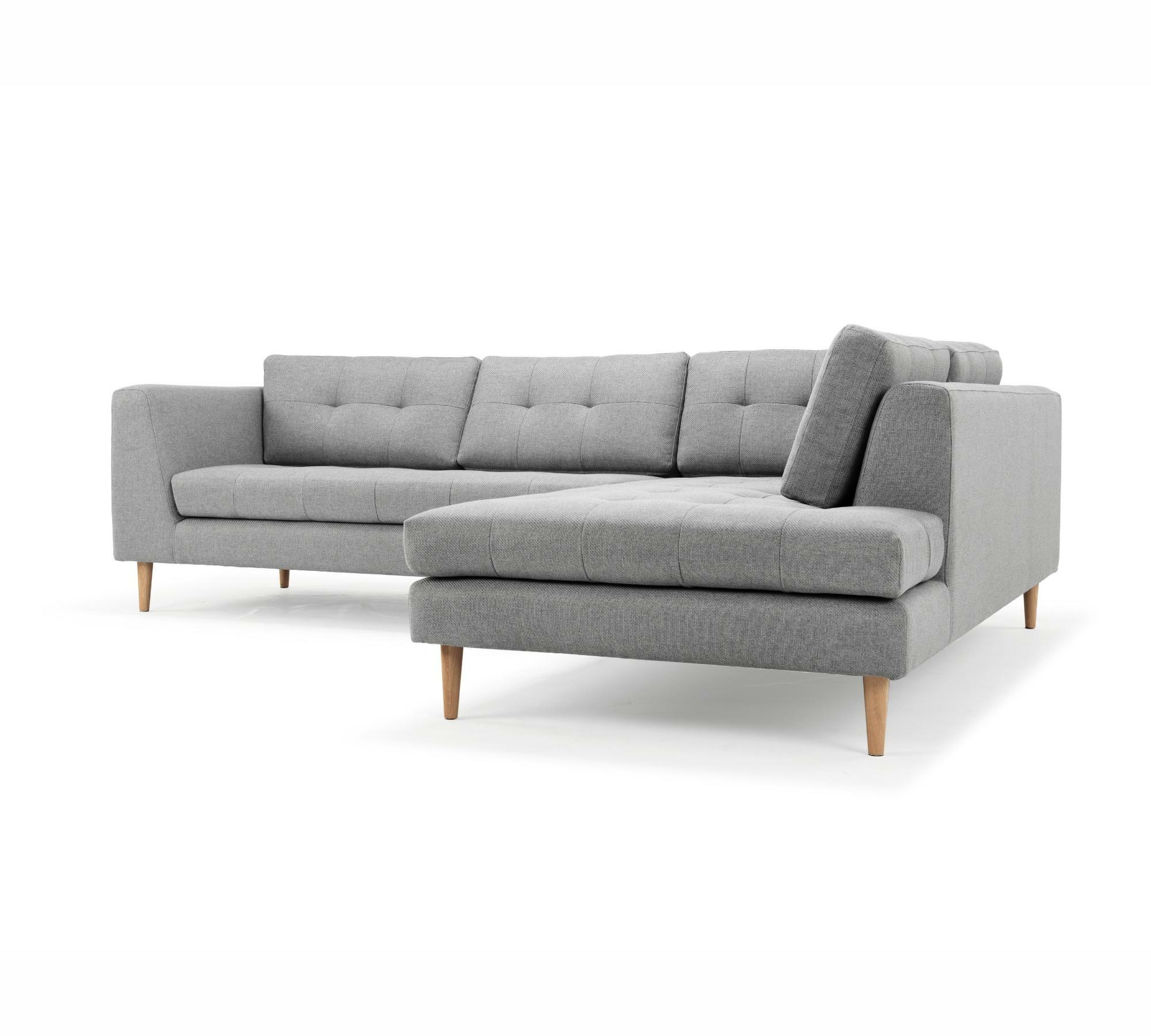 Nelson Ecksofa Récamiere Rechts Helles Grau 1