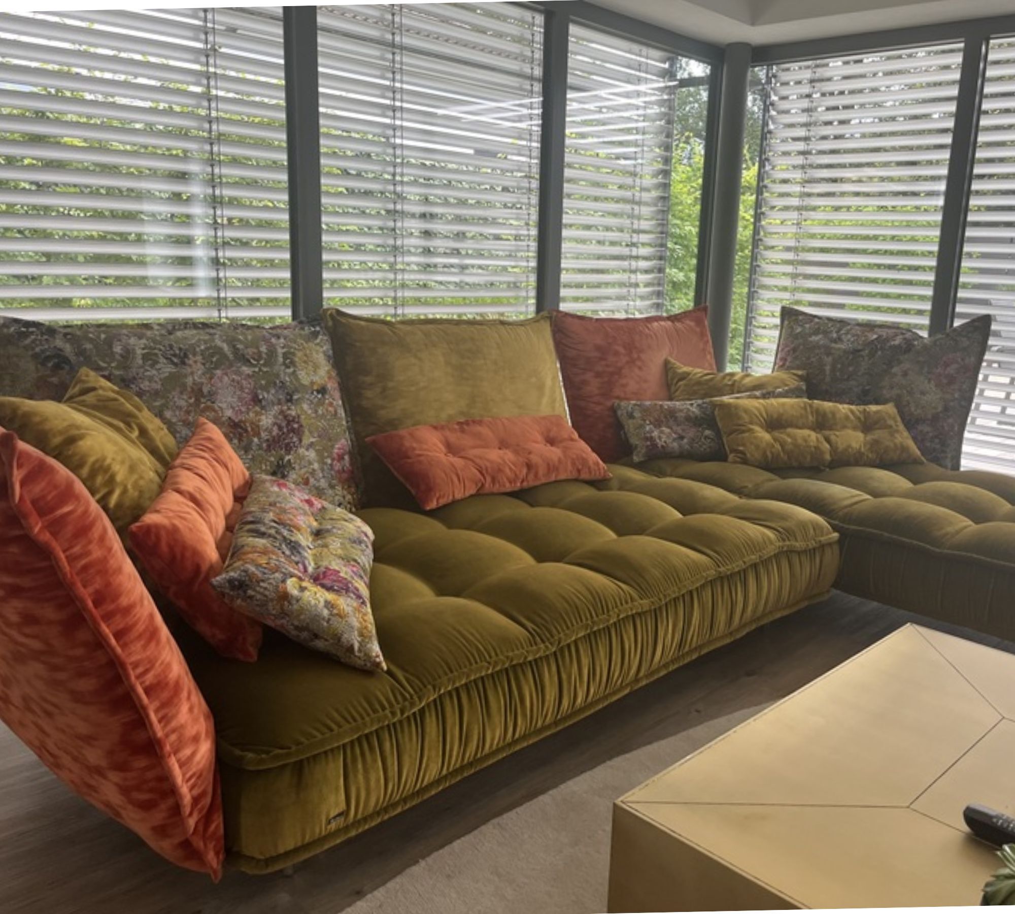 Ohlinda Sofa Récamiere Rechts Samt Aluminium Mehrfarbig 0