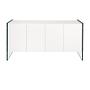 3058 Sideboard Glas Weiß 5