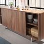 Sideboard Walnut veneer Chrome-plated steel 6