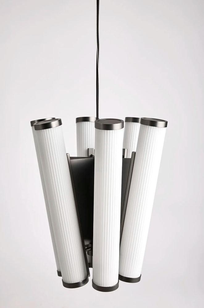 Deco Pendelleuchte Opalglas Eisen Ø40 cm 1