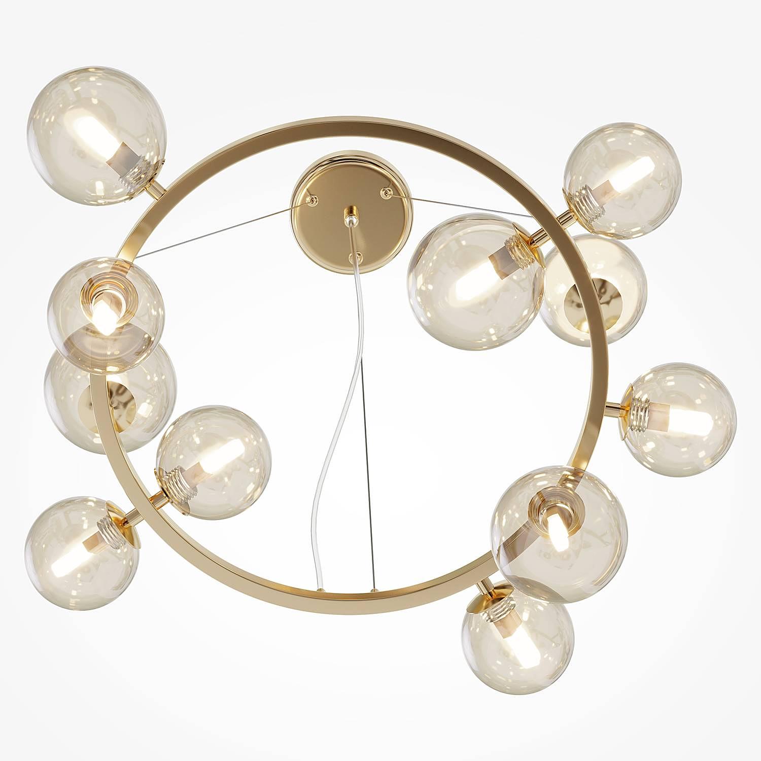 Pendelleuchte Dallas Typ J Farbglas Gold 4