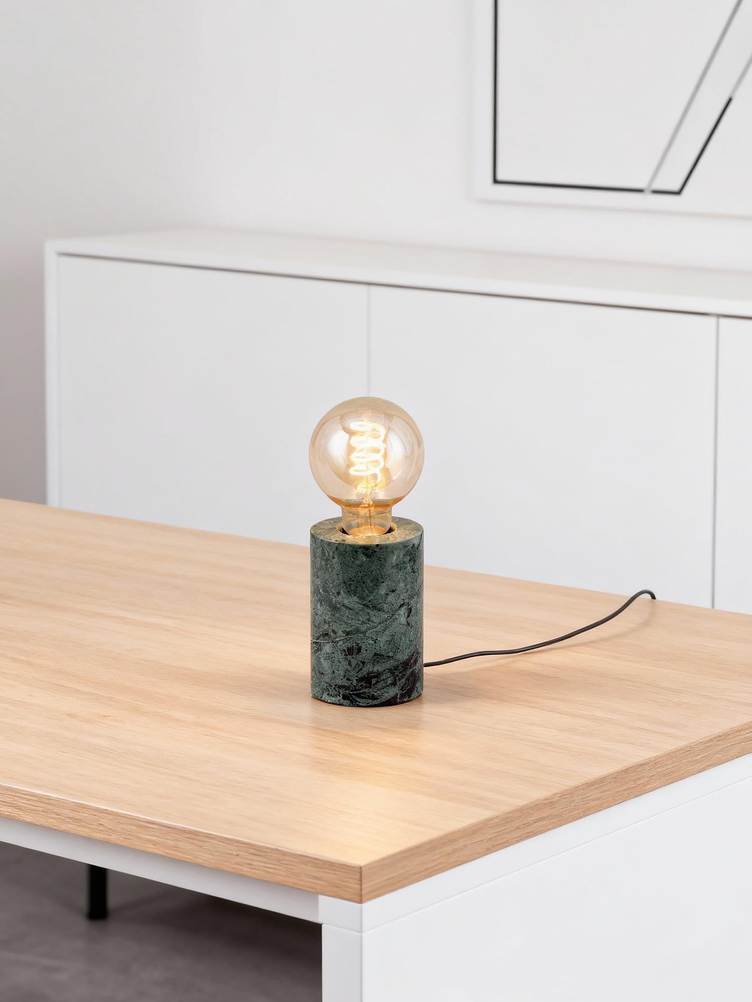 Frigid Tischleuchte 1-flammig Marmor Dunkelgrün 2