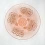 5x Vintage fruit bowl pressed glass pink 1930s 2