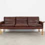 Sofa Leather Brown 1960s 1