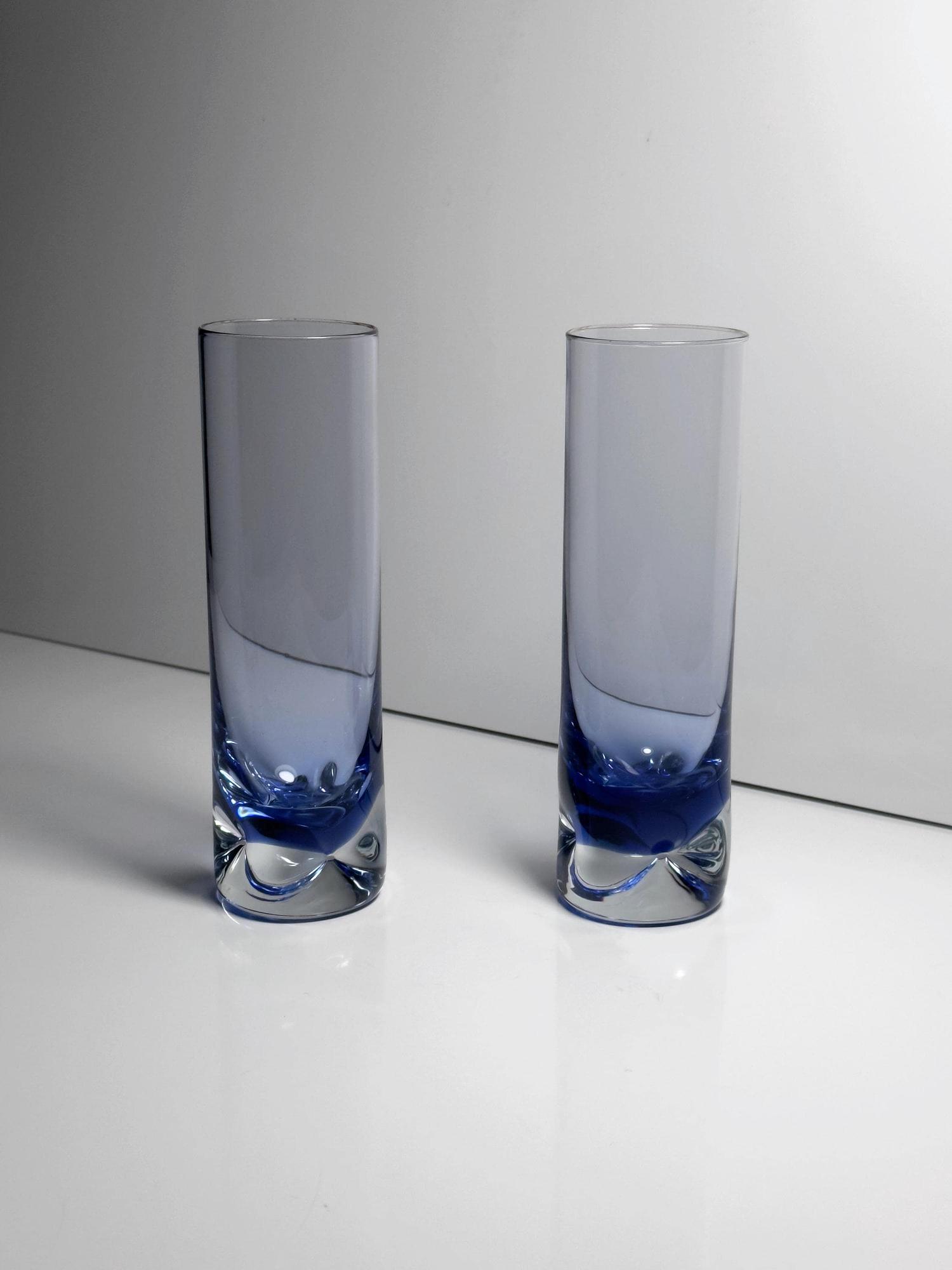 6x Vintage Trinkglas Muranoglas Violett 60er Jahre 4