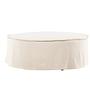 Vindö Ottoman Beige Linen ⌀101cm 7
