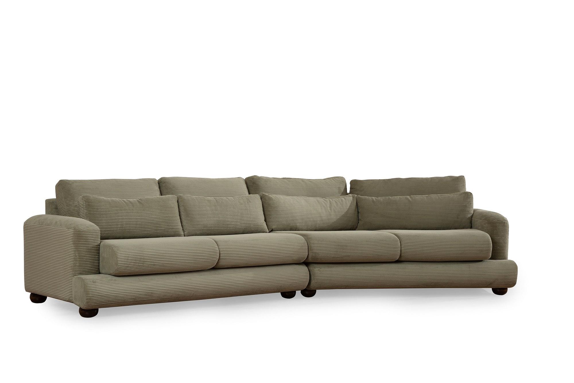 River 4-seater corner sofa Right Green 6